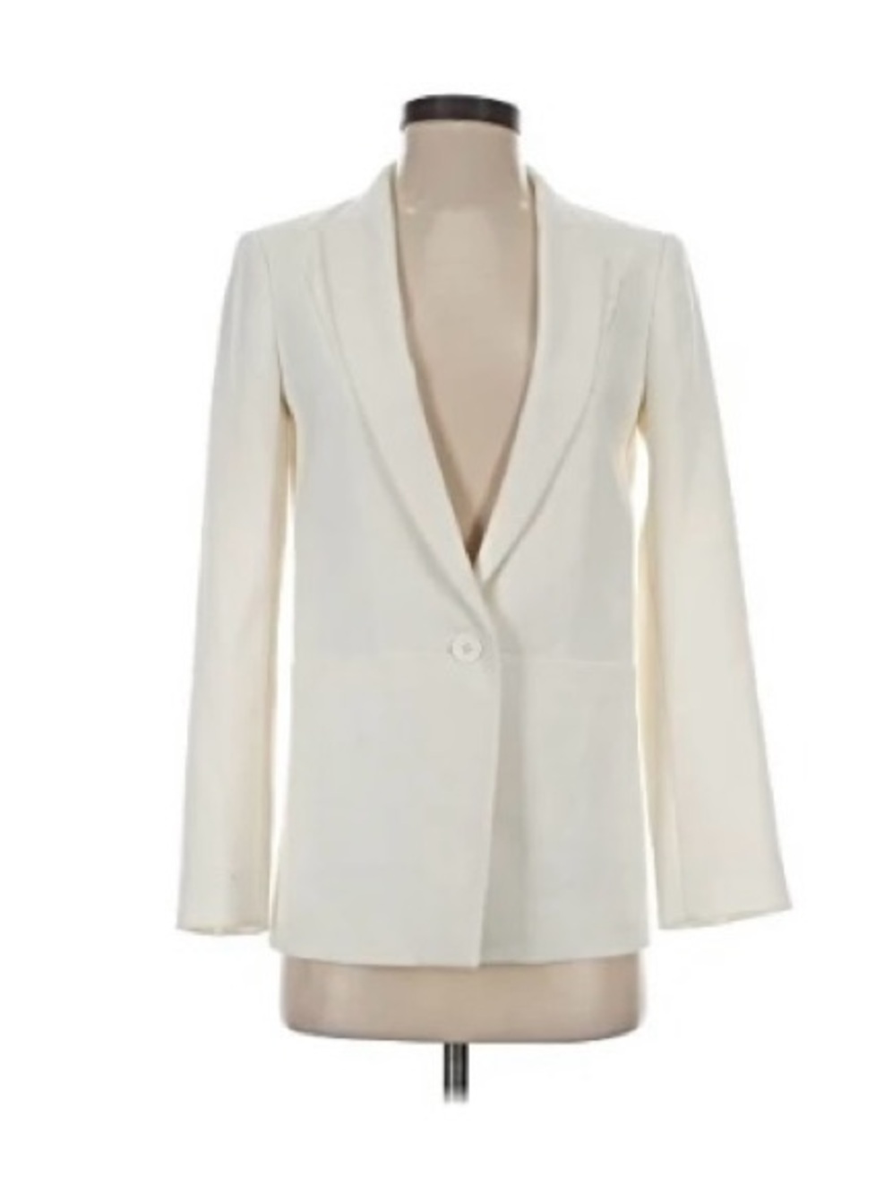 Armani Exchange Women's Cream Single-Button Blazer
